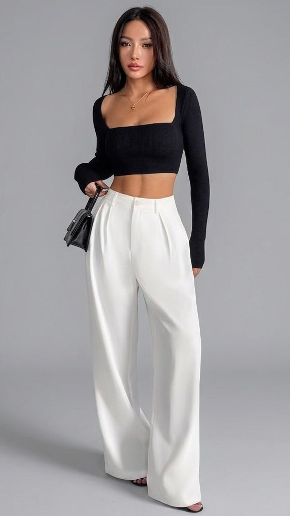 BELLEZZAMIA™ Pantalon Haute Élégant Décontractée